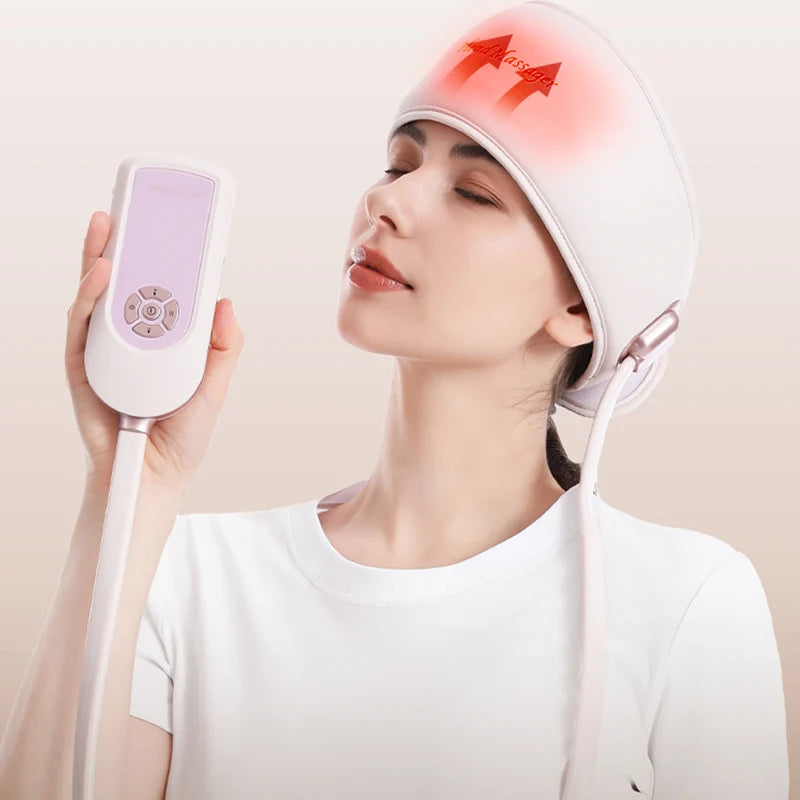 USB 6-zone airbag head massager with 3 levels of force
