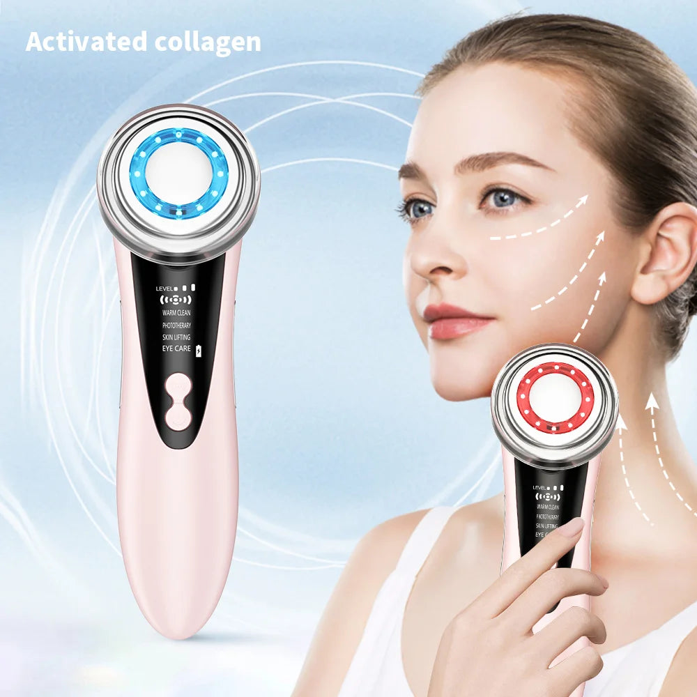 4 in 1 Facial Massager LED Light Vibration Cleaning