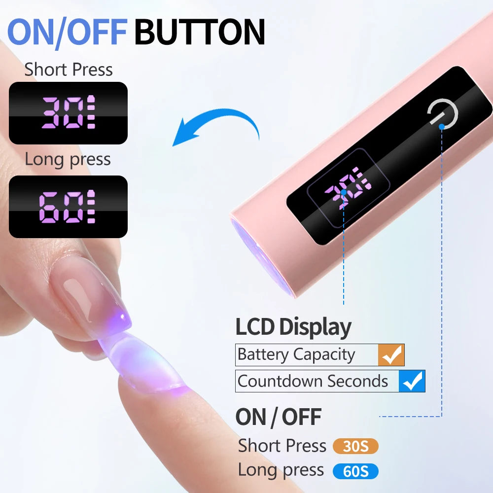 LULAA Touch Screen Nail Art Handheld UV Lamp