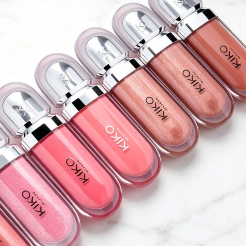 Fashion Makeup KIKO 3D Liquid Lip Glaze Gloss Nourishing Full Lips Lasting Not Fading Pink Crimson Mirror Shiny Luster Lipstick