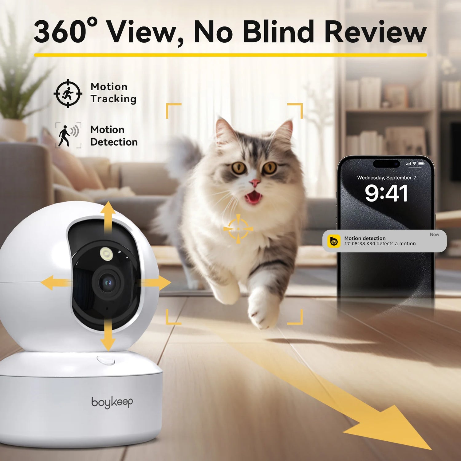 BoyKeep Smart Camera 2K Security Protection Wifi