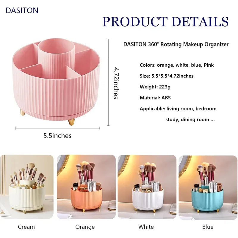 360° Rotating Makeup Cosmetic Brush Holder