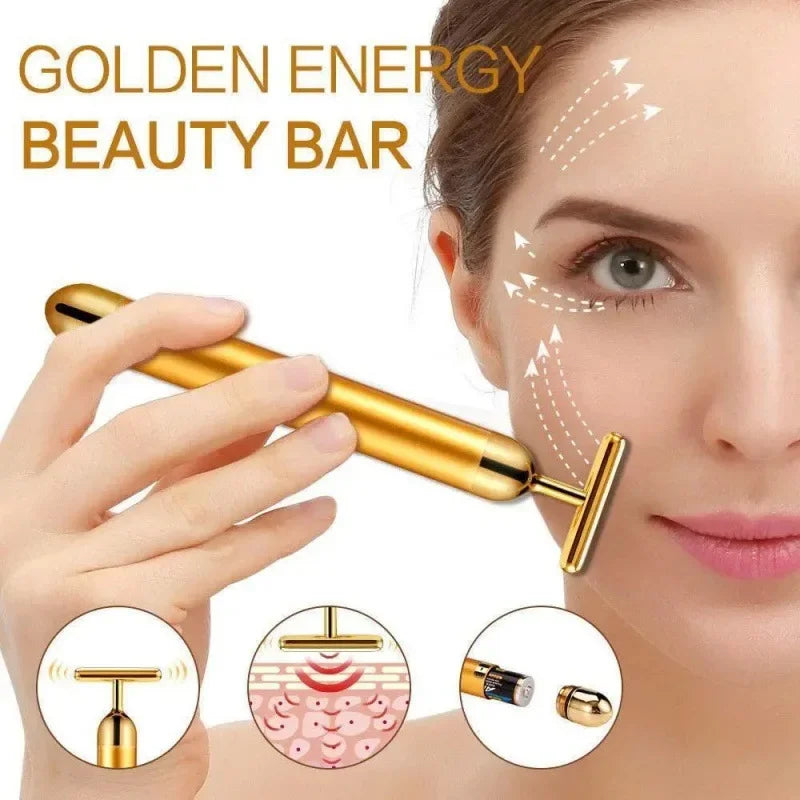 24k Gold Face Lift Roller Vibration Slimming Massager